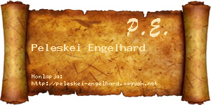 Peleskei Engelhard névjegykártya